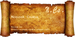 Noszek Csaba névjegykártya